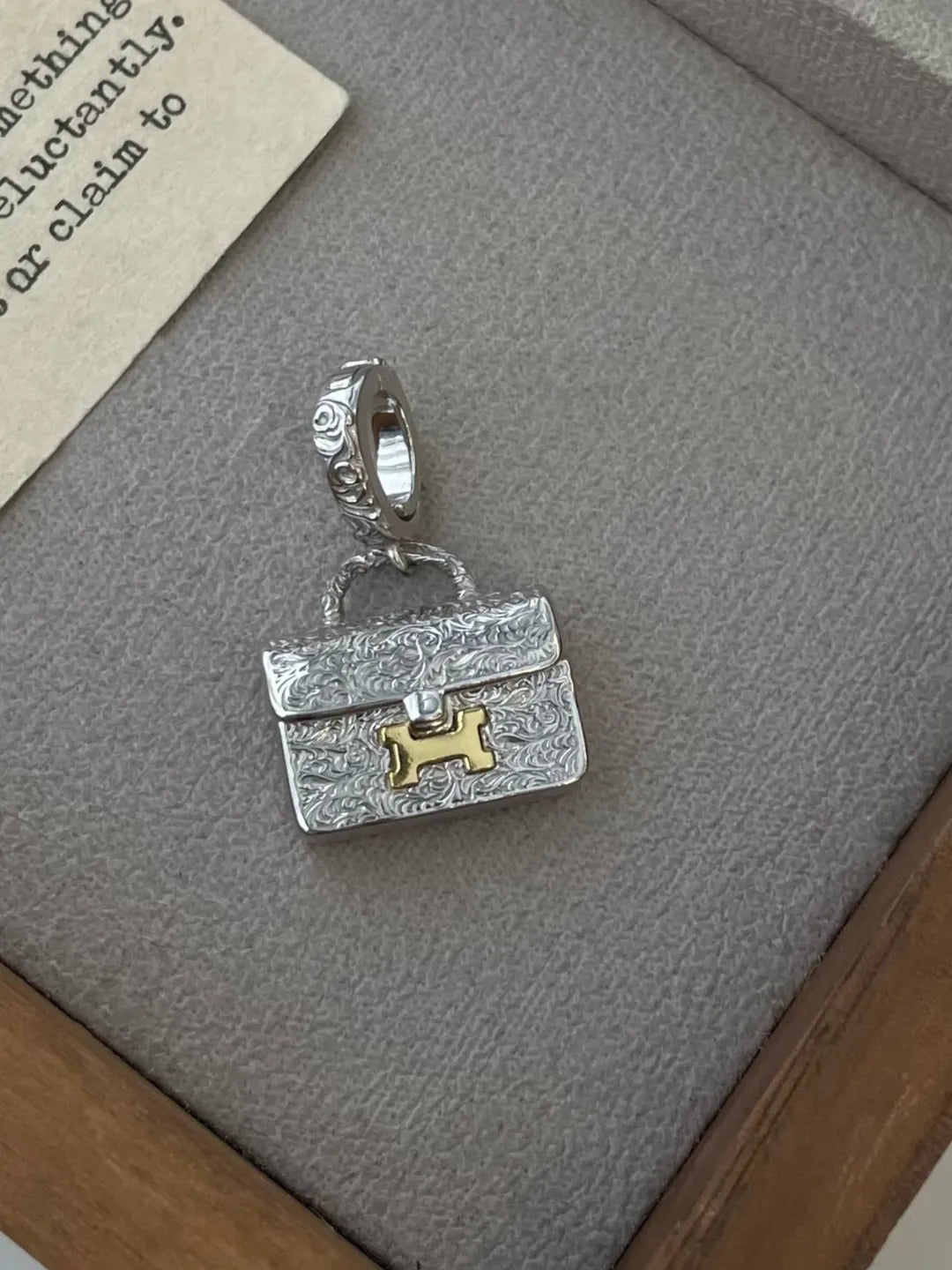 ORNATE H BAG PENDANT