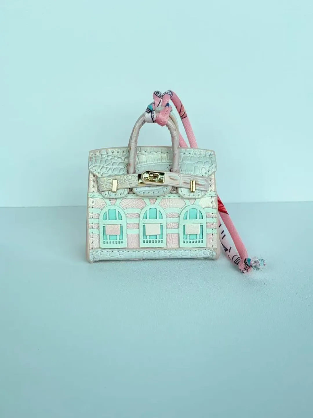 LEATHER CROC MINI BAG