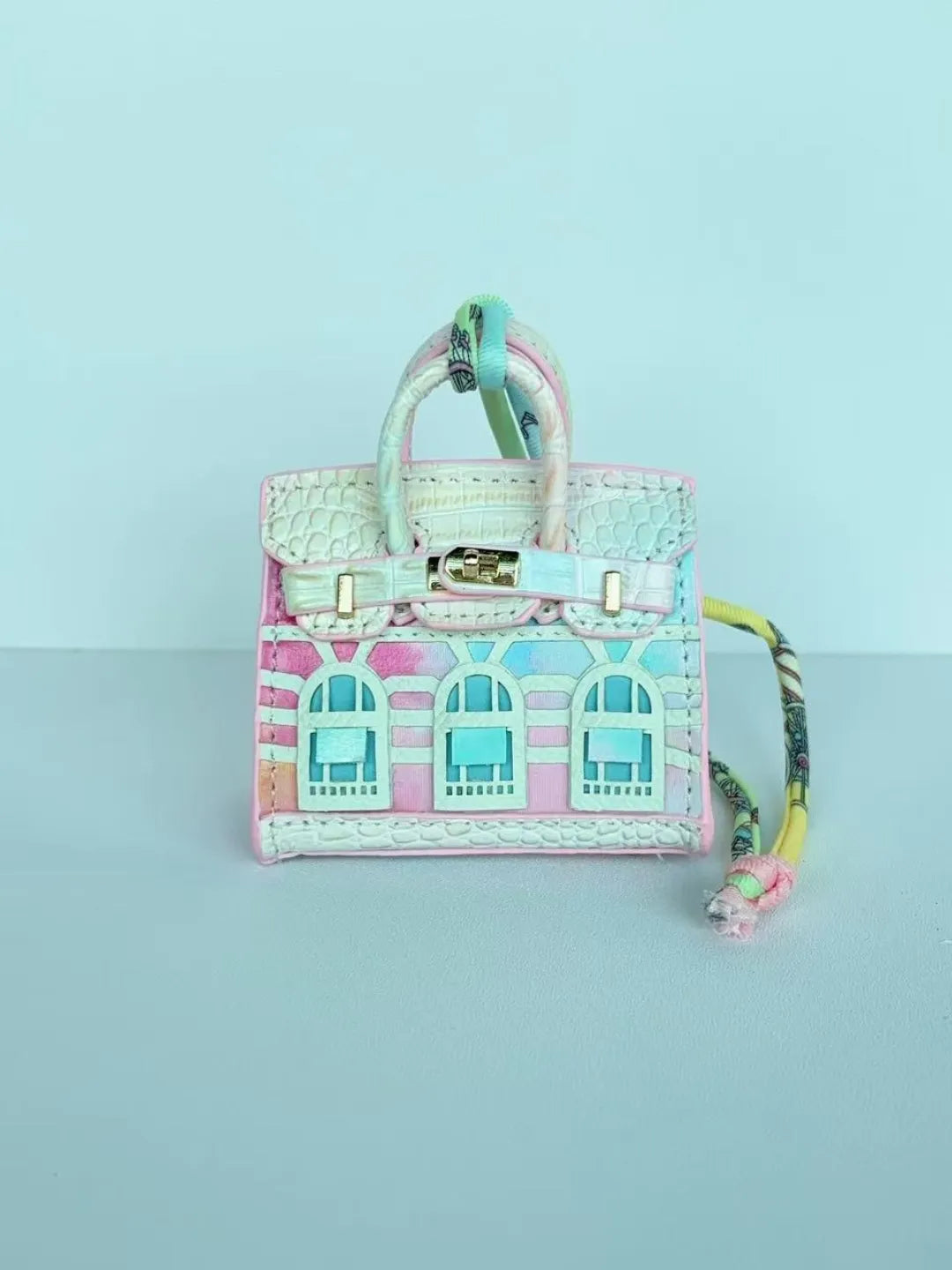 LEATHER CROC MINI BAG