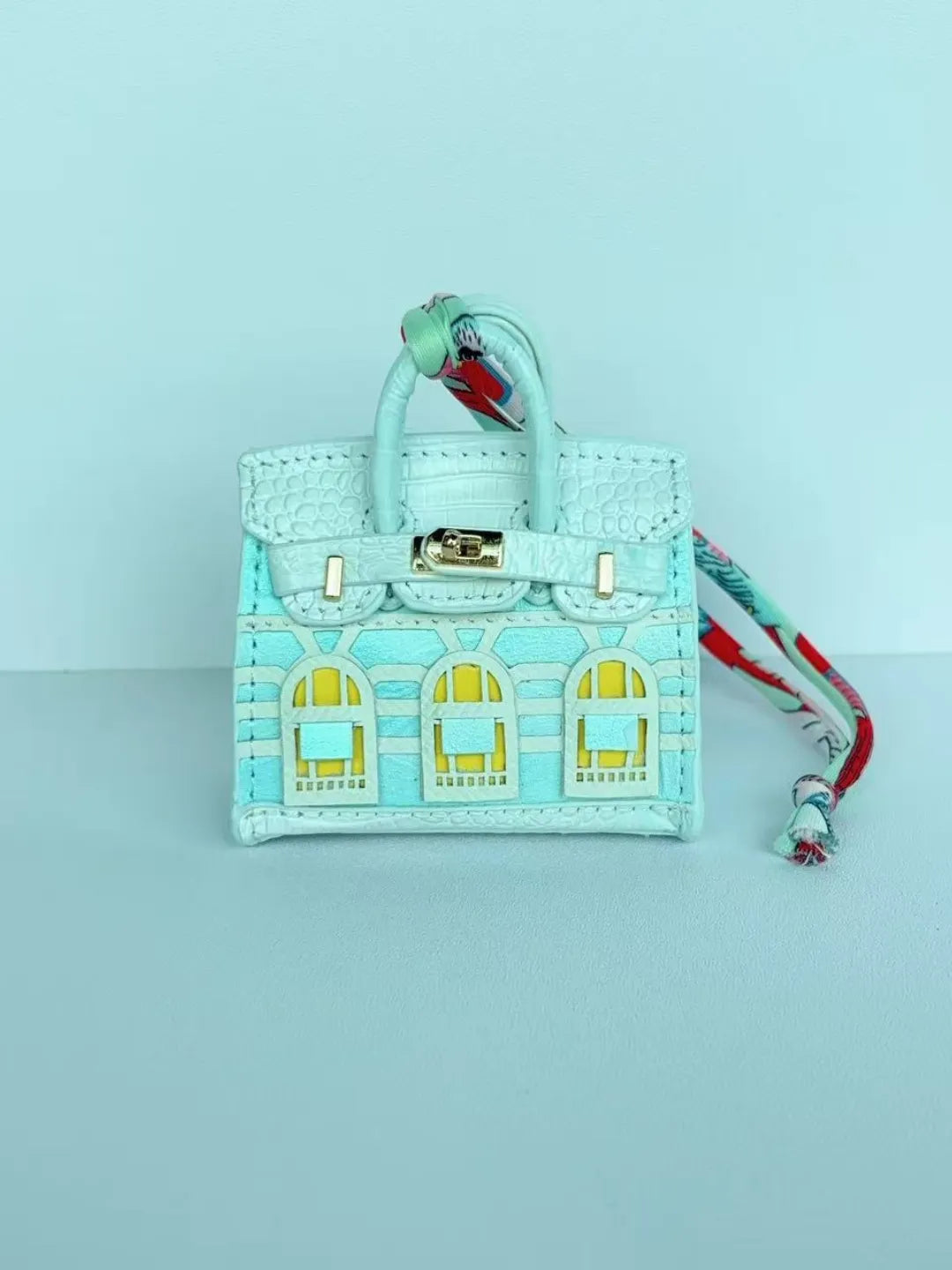 LEATHER CROC MINI BAG