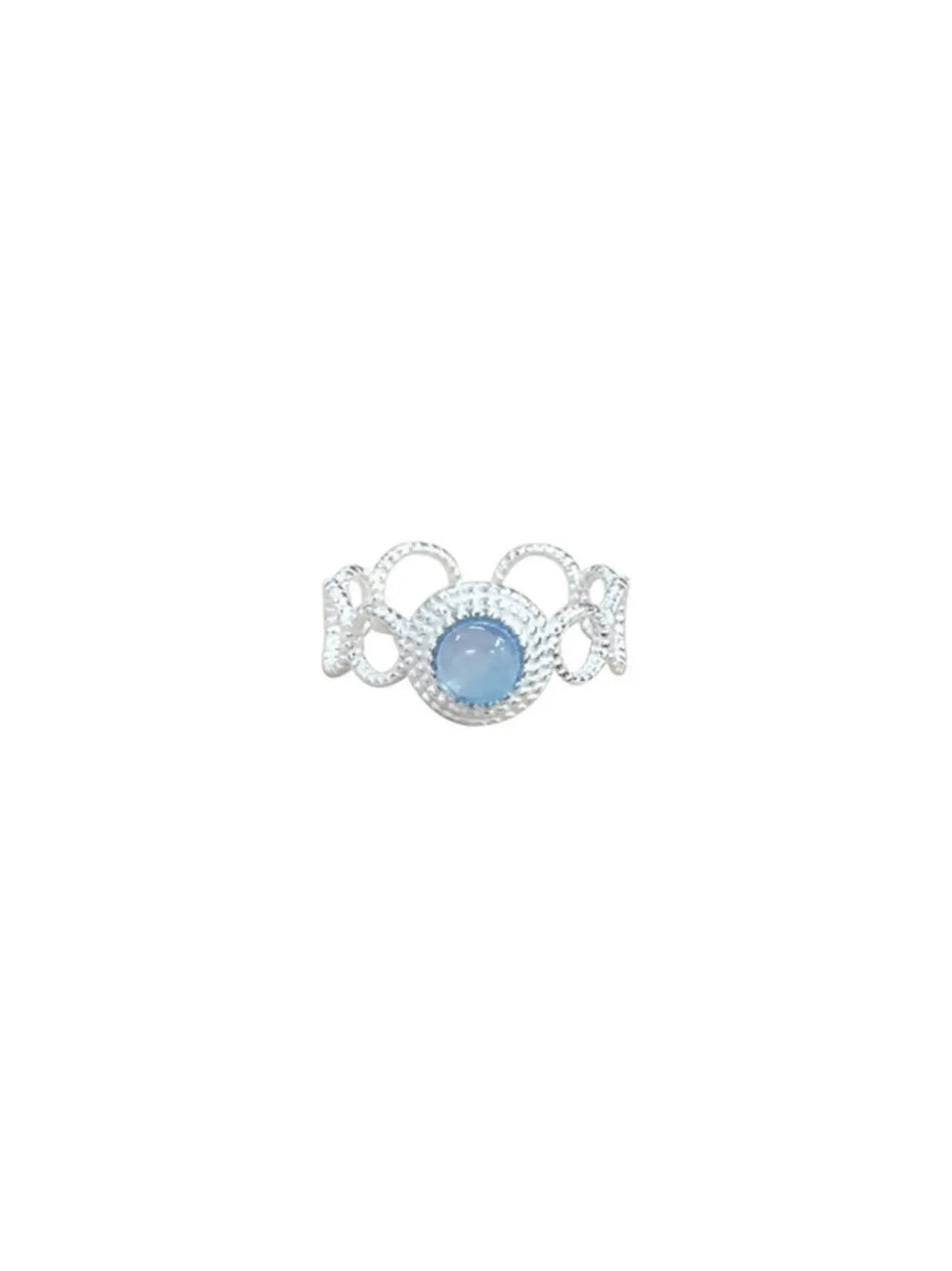 AQUAMARINE TWISTED RING