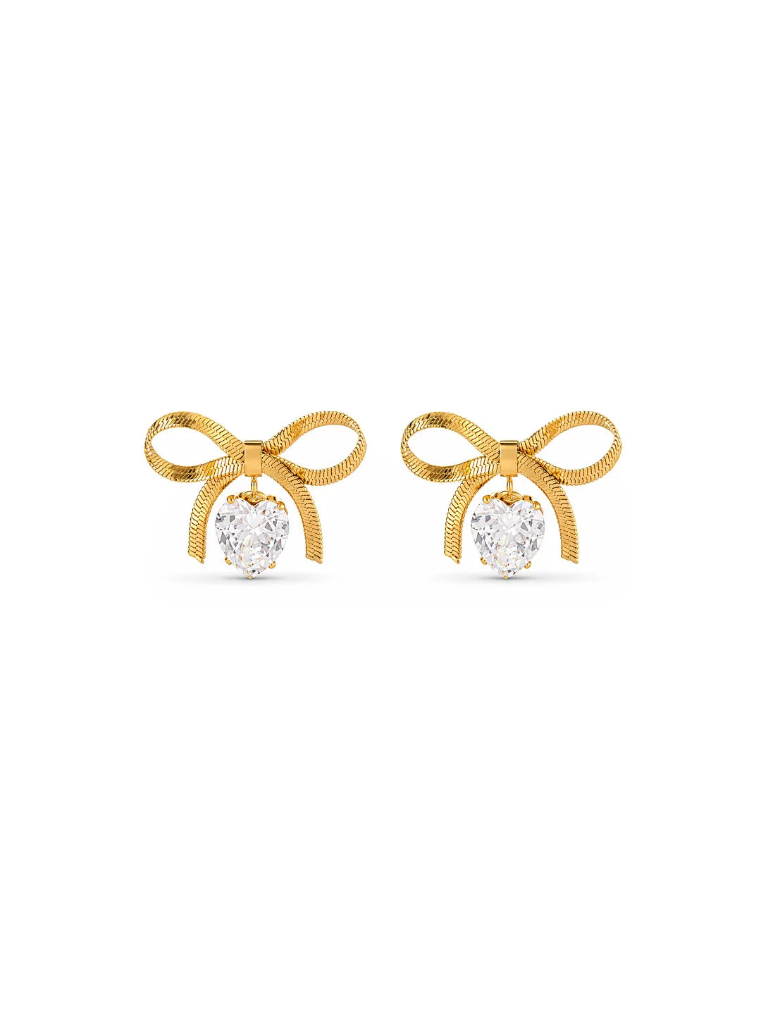 ZIRCON BOW EARRINGS