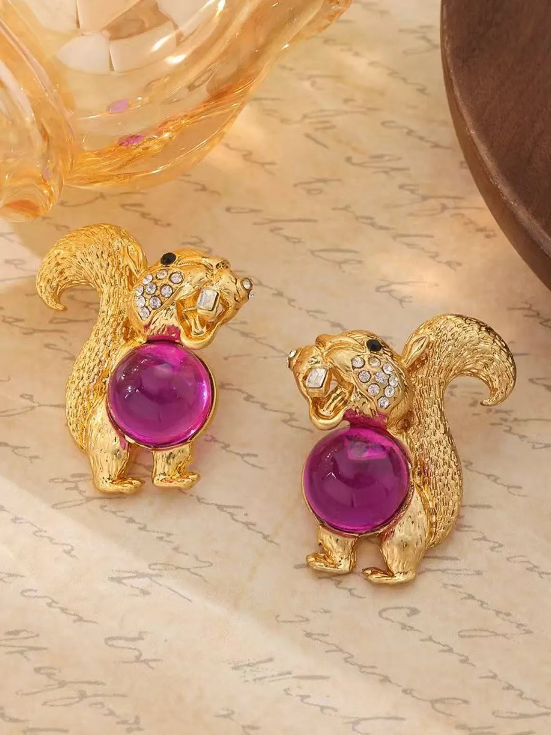MINI SQUIRREL NUT EARRINGS