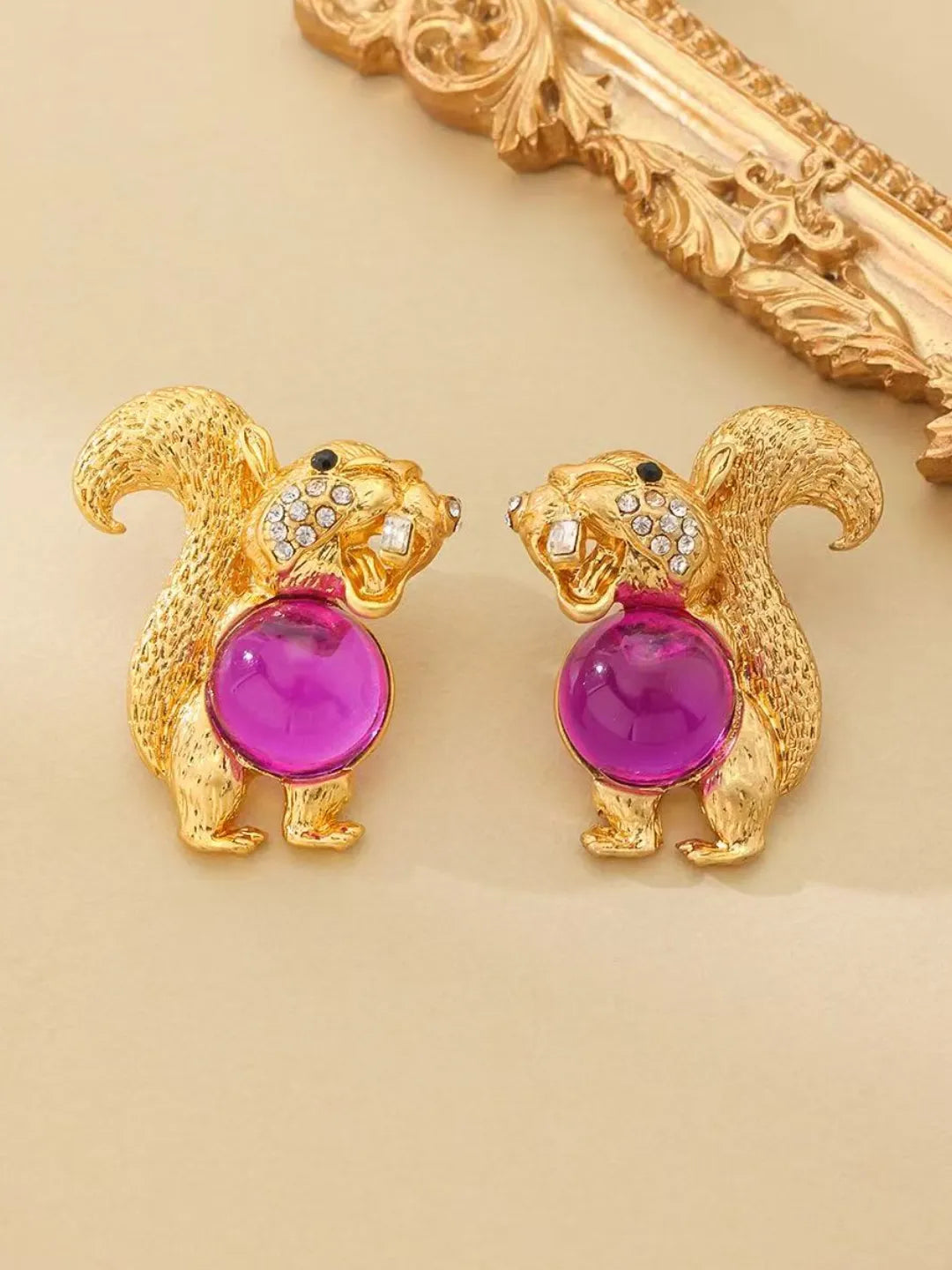 MINI SQUIRREL NUT EARRINGS