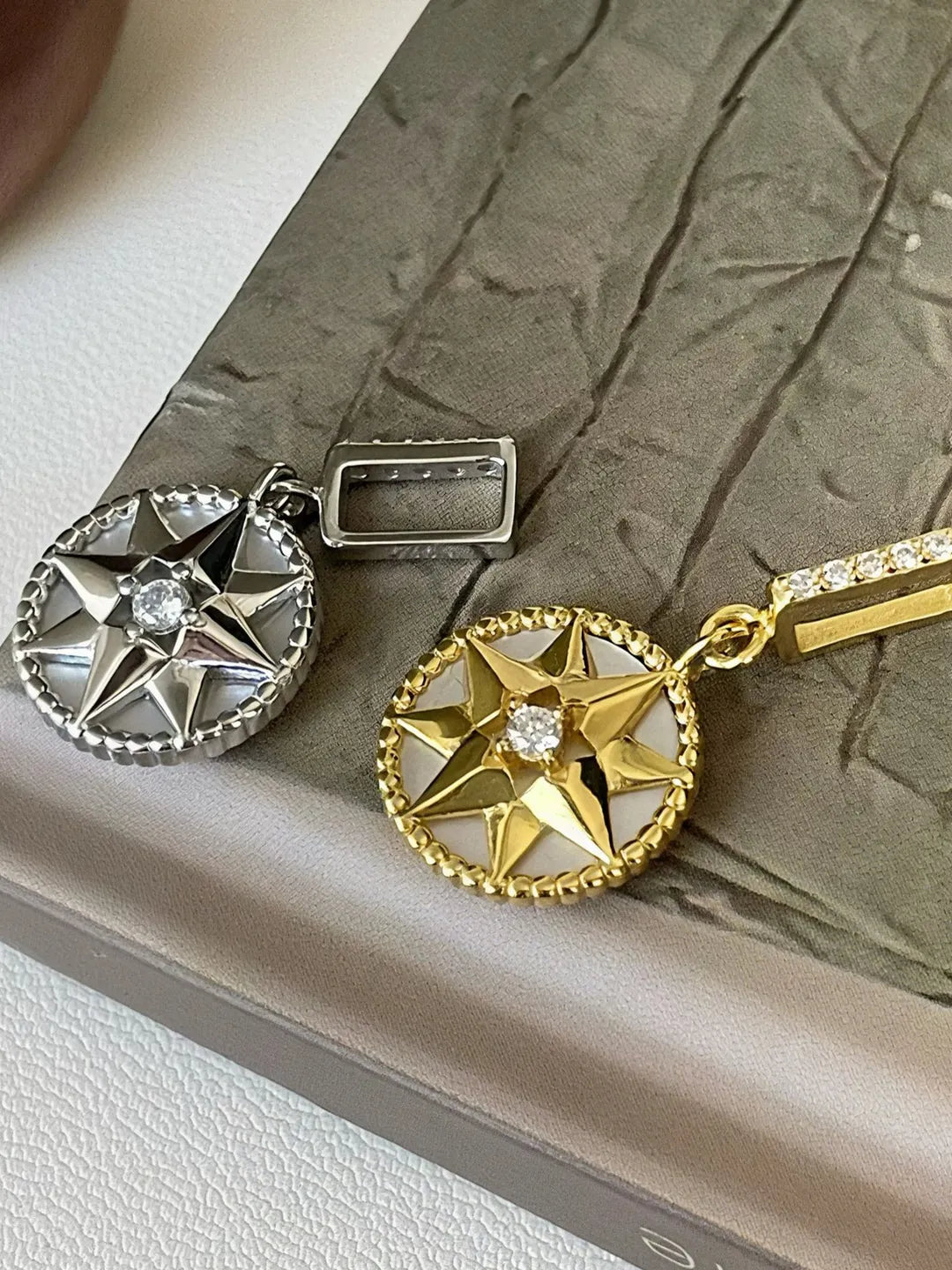 CZ COMPASS STAR PENDANT