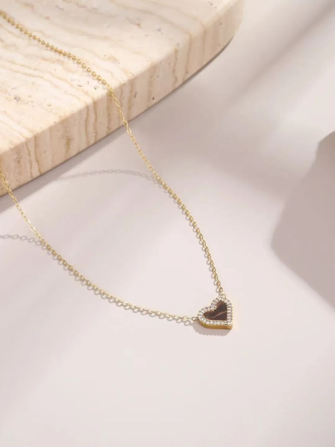 PAVE HEART NECKLACE