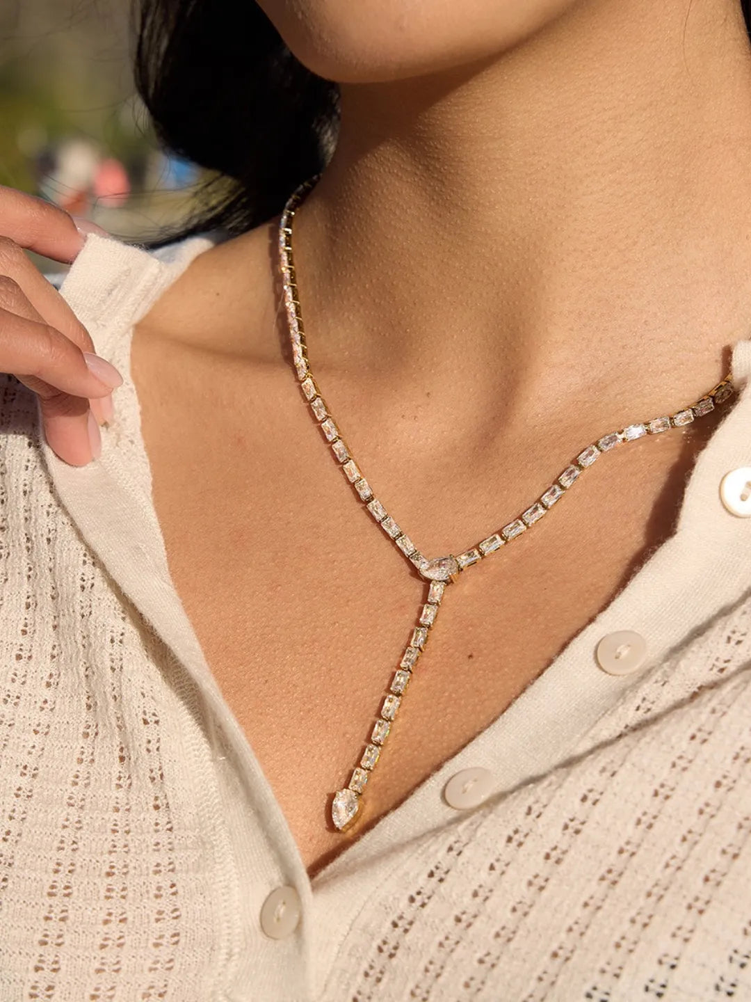 CZ Y NECKLACE