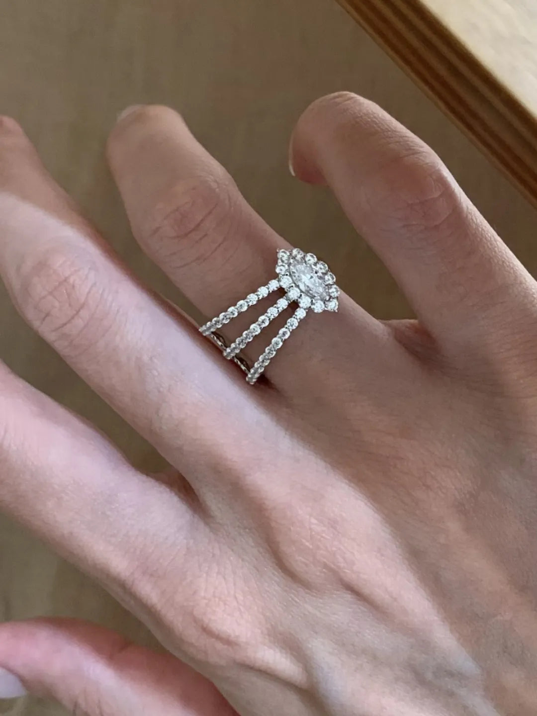 TRIPLE MARQUISE RING