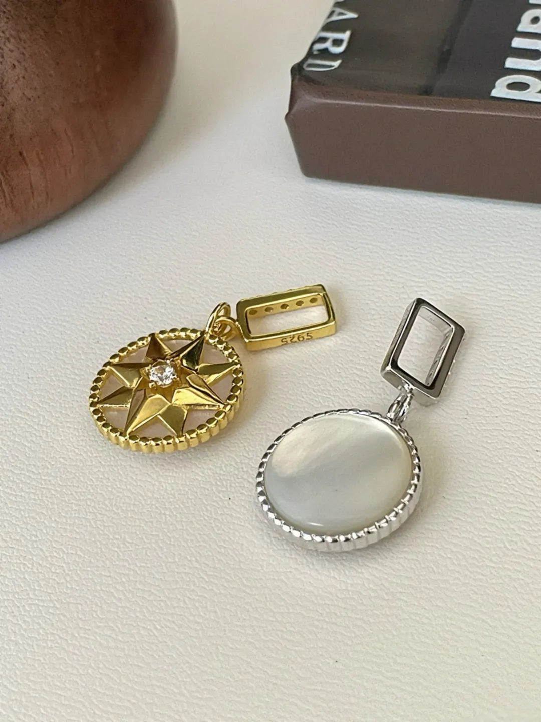 CZ COMPASS STAR PENDANT