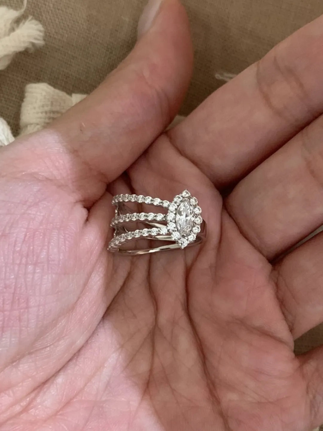 TRIPLE MARQUISE RING