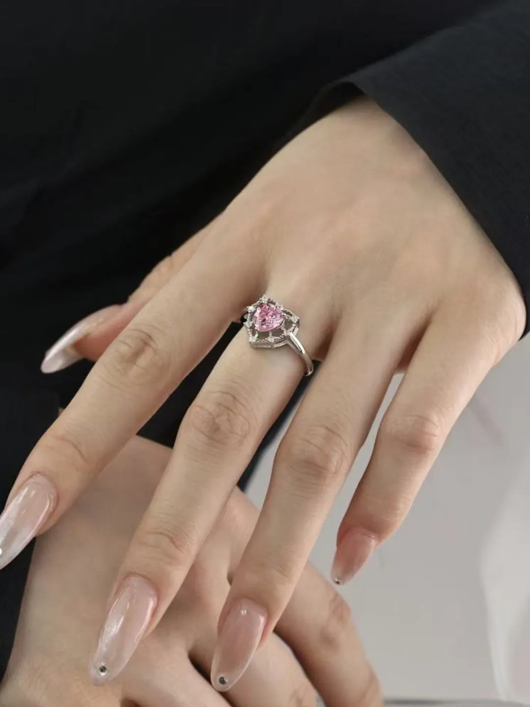 OPEN HEART CZ JEWELRY