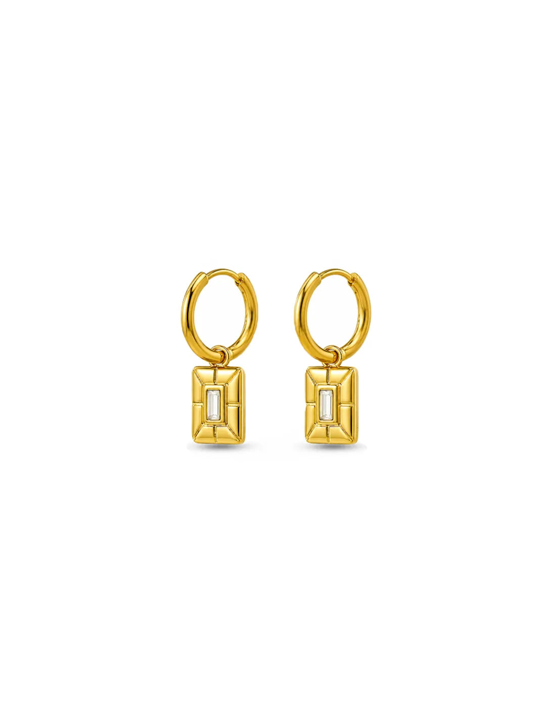 SQUARE ZIRCON EARRINGS