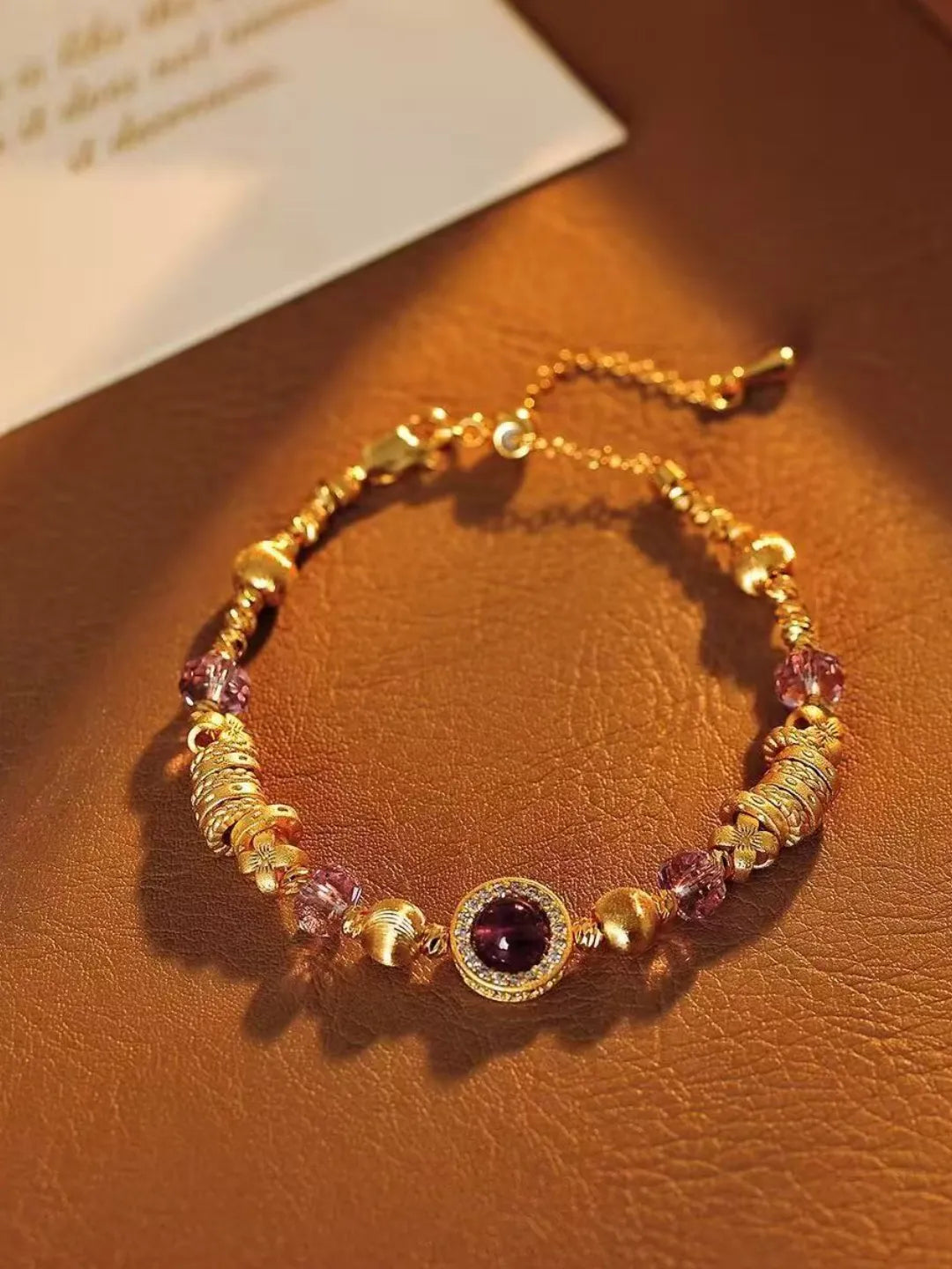 PURPLE BEAD BRACELET