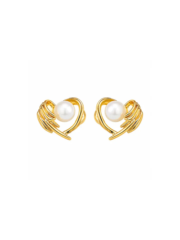 HEART PEARL EARRINGS