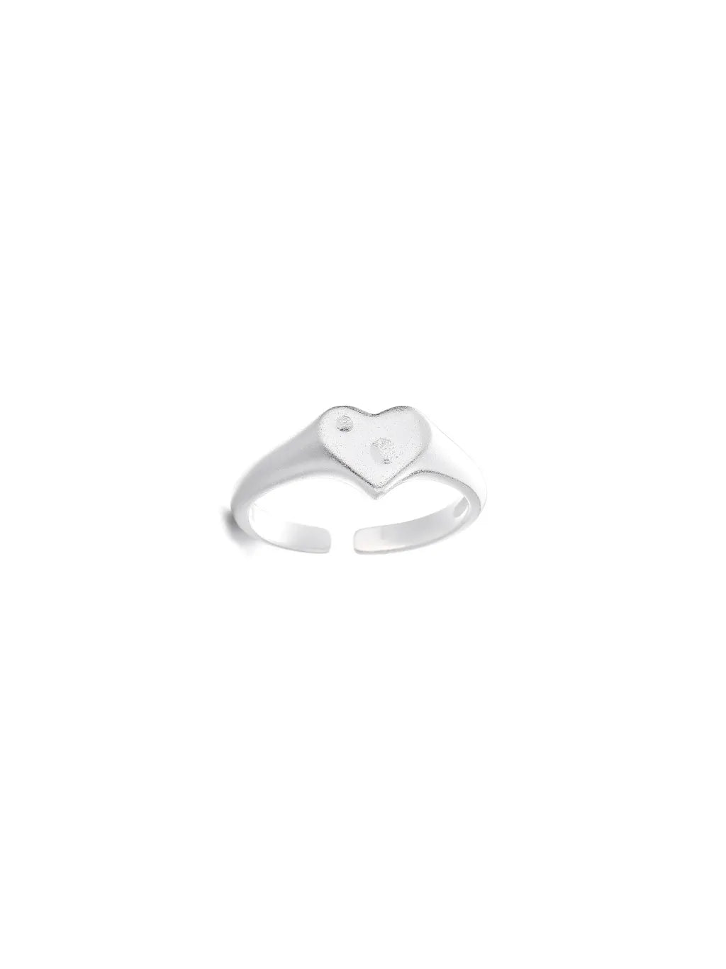 BRUSHED HEART RING
