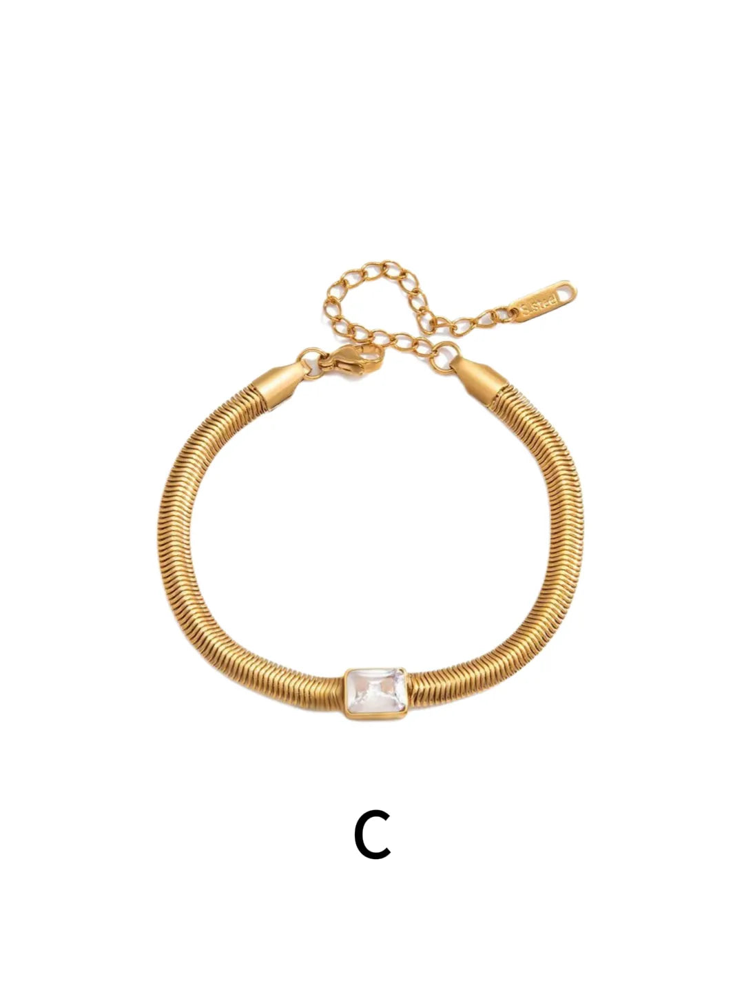 CZ SNAKE CHAIN BRACELET