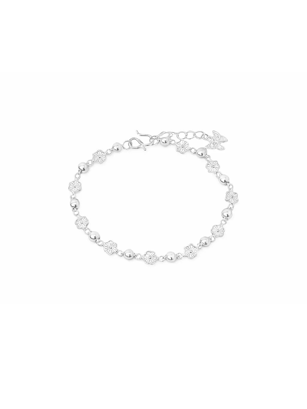 PEACH BLOOM SILVER BRACELET