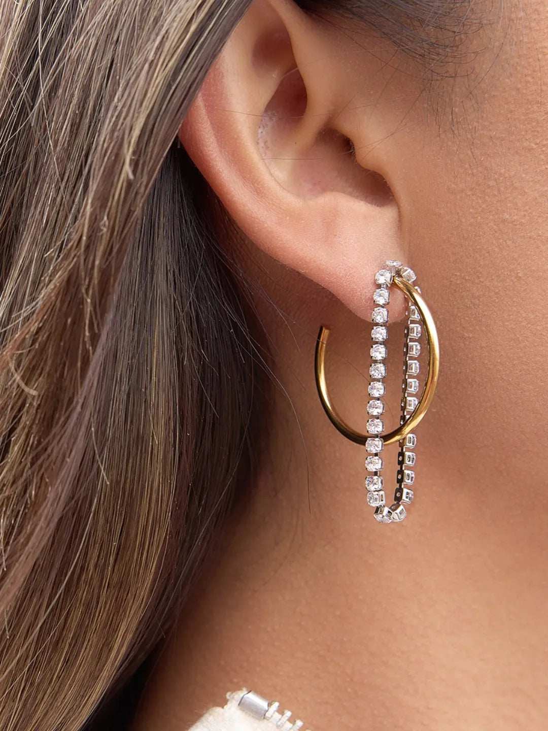 ZIRCON TASSEL C HOOPS