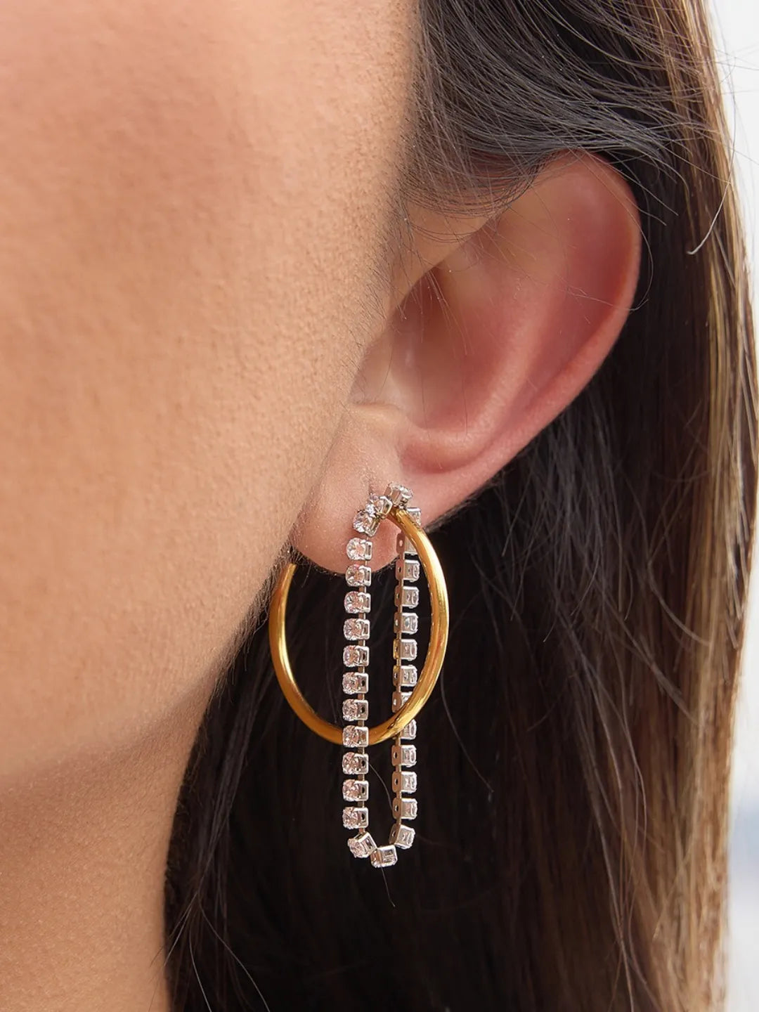 ZIRCON TASSEL C HOOPS