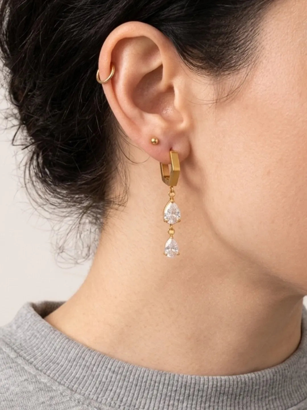 CZ DROP EARRINGS