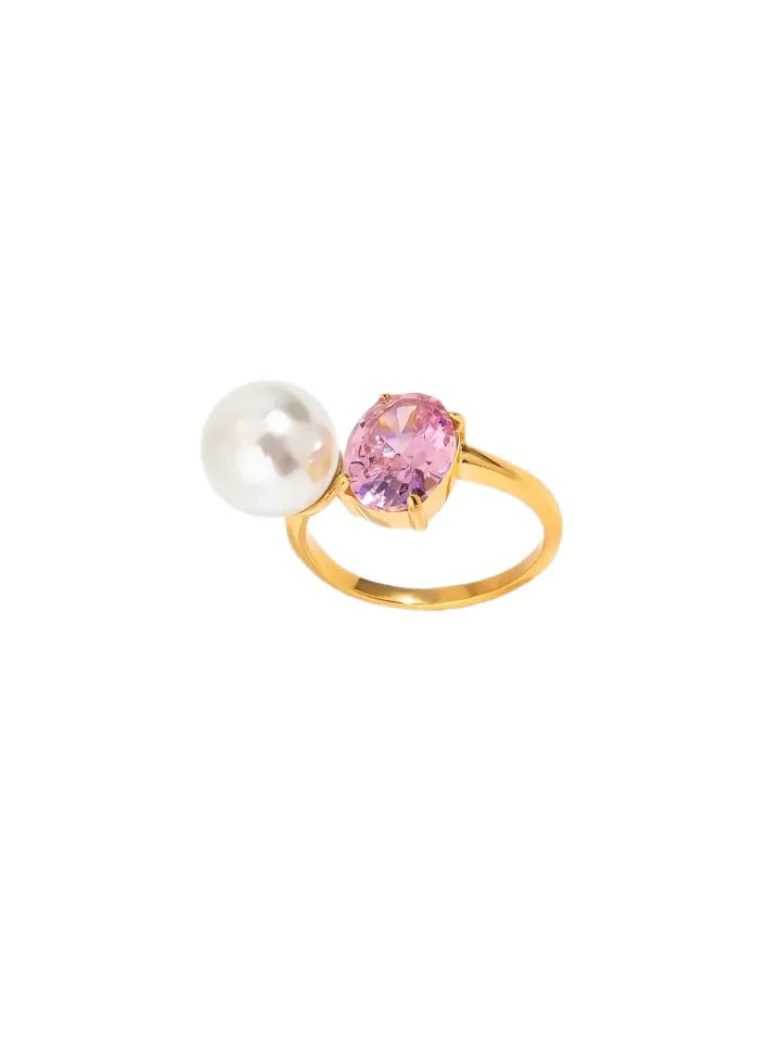 PINK ZIRCON OPEN RING