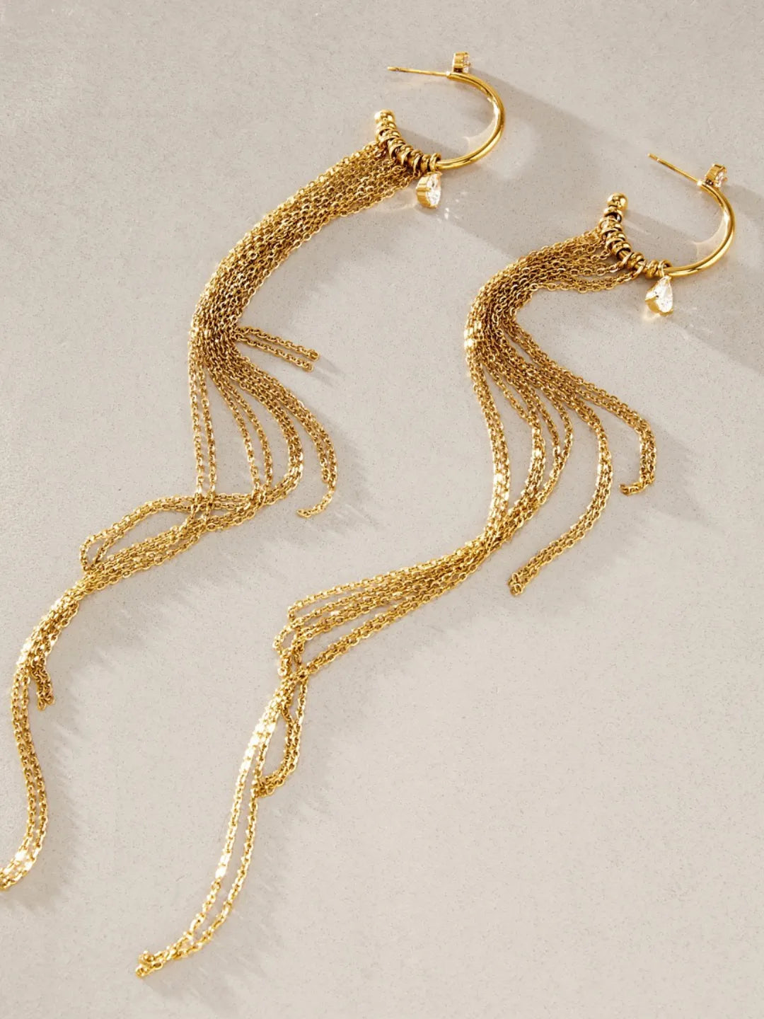 GILDED OFFSET EARRINGS