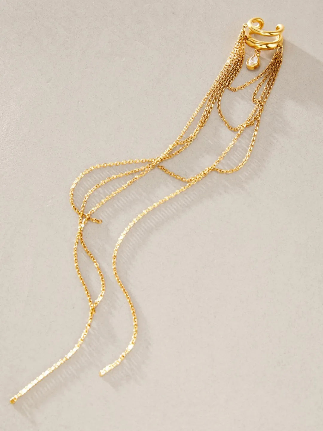 GILDED OFFSET EARRINGS