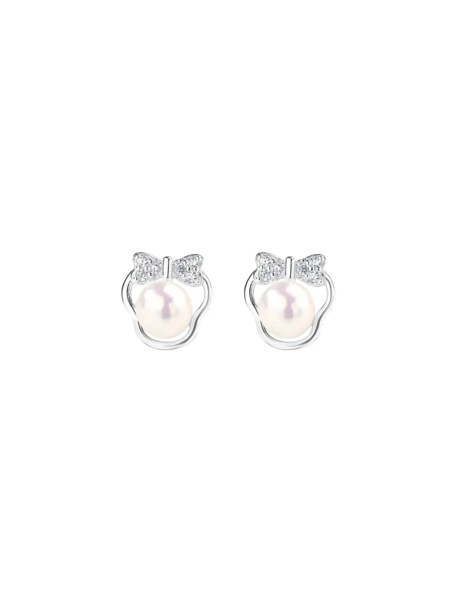 PEARL BOW EARRINGS
