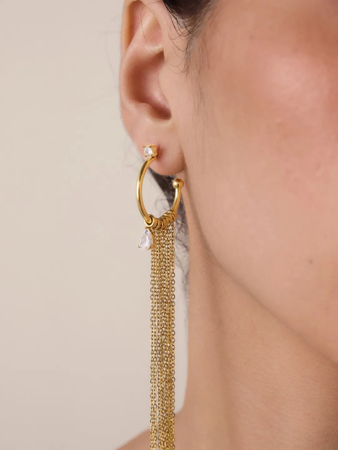 GILDED OFFSET EARRINGS