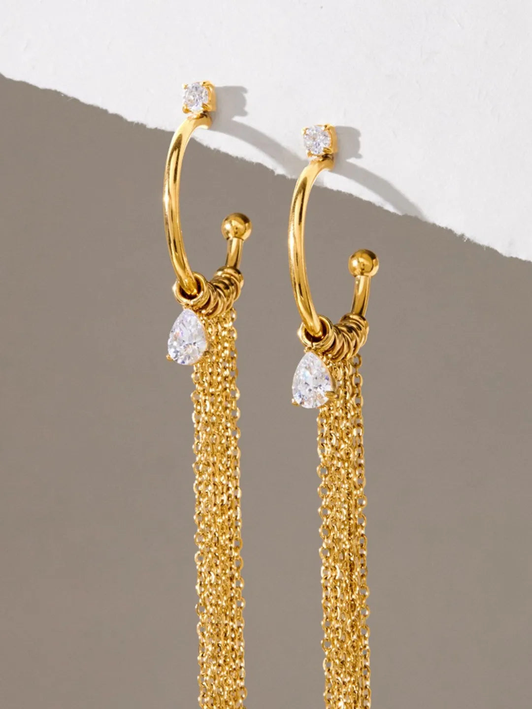 GILDED OFFSET EARRINGS