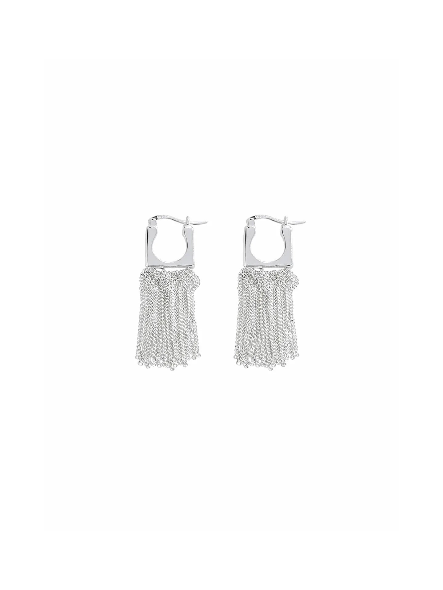 RECTANGLE TASSEL EARRINGS
