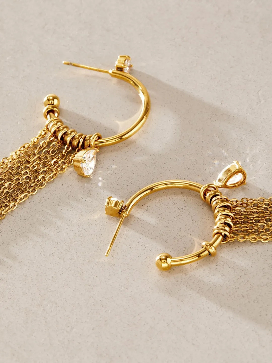 GILDED OFFSET EARRINGS
