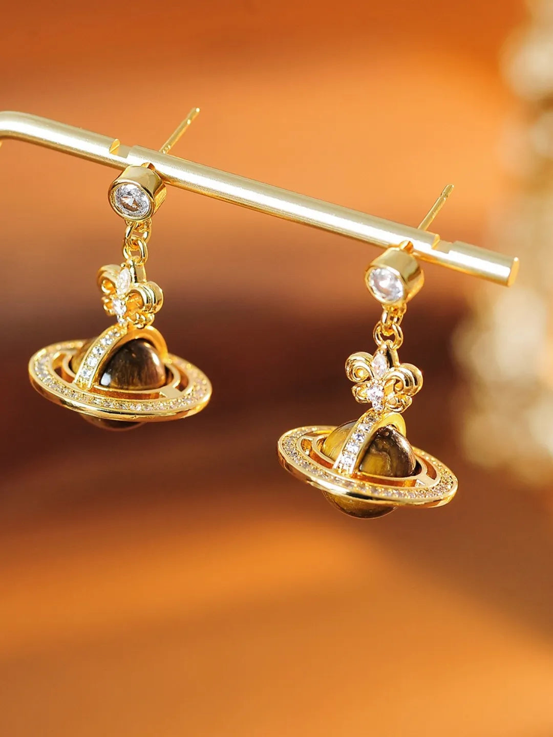 TIGER EYE SATURN SET