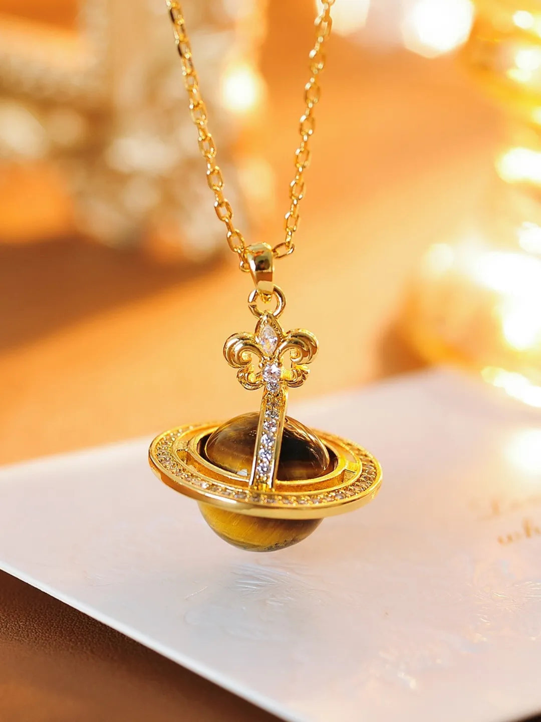 TIGER EYE SATURN SET