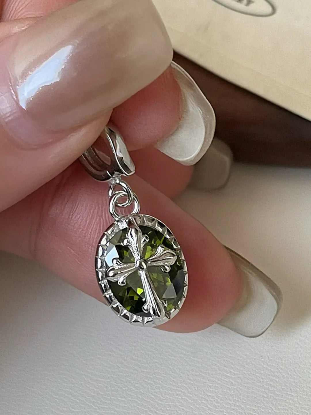 OVAL CROSS PENDANT