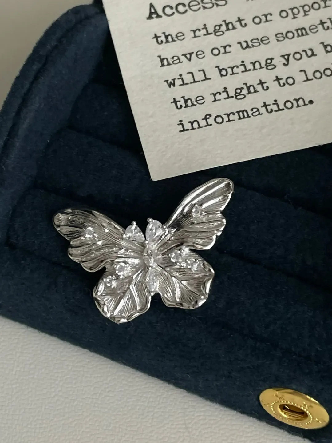 CZ BUTTERFLY PENDANT