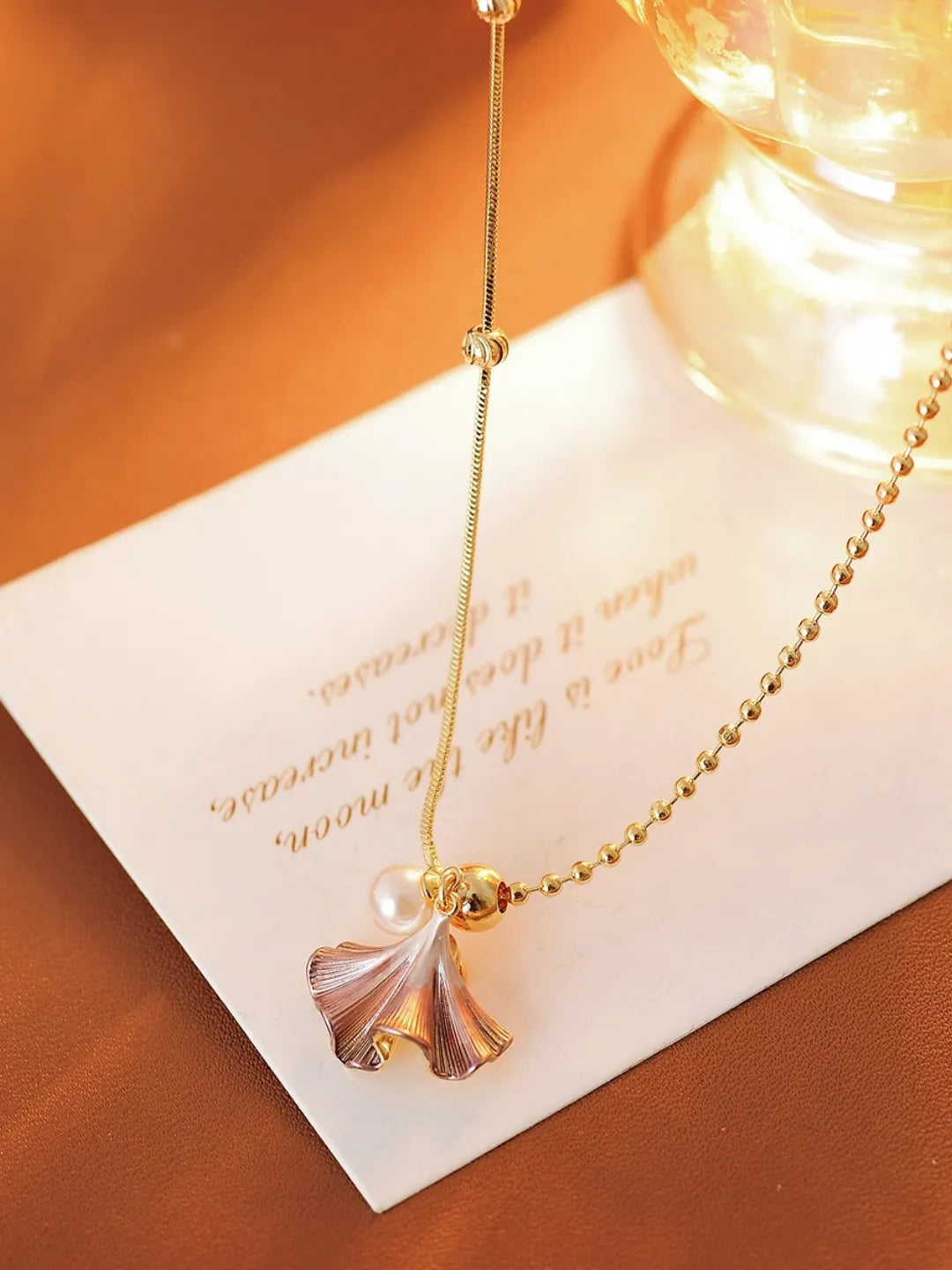 ENAMEL GINKGO PEARL