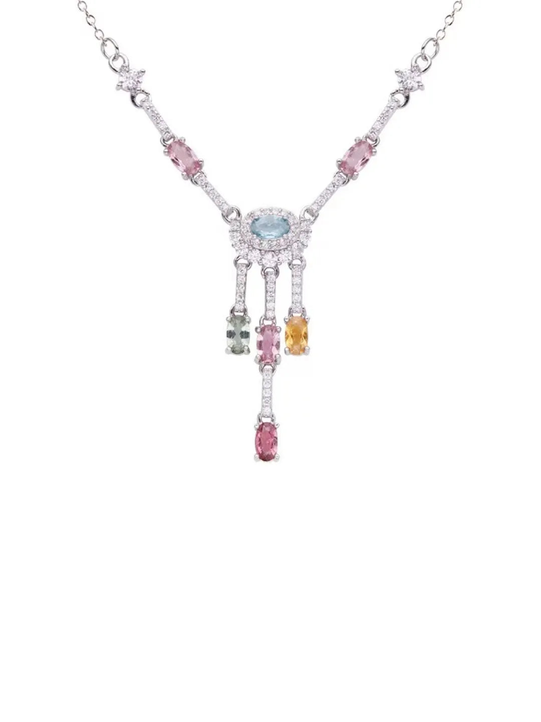 TOURMALINE SILVER NECKLACE