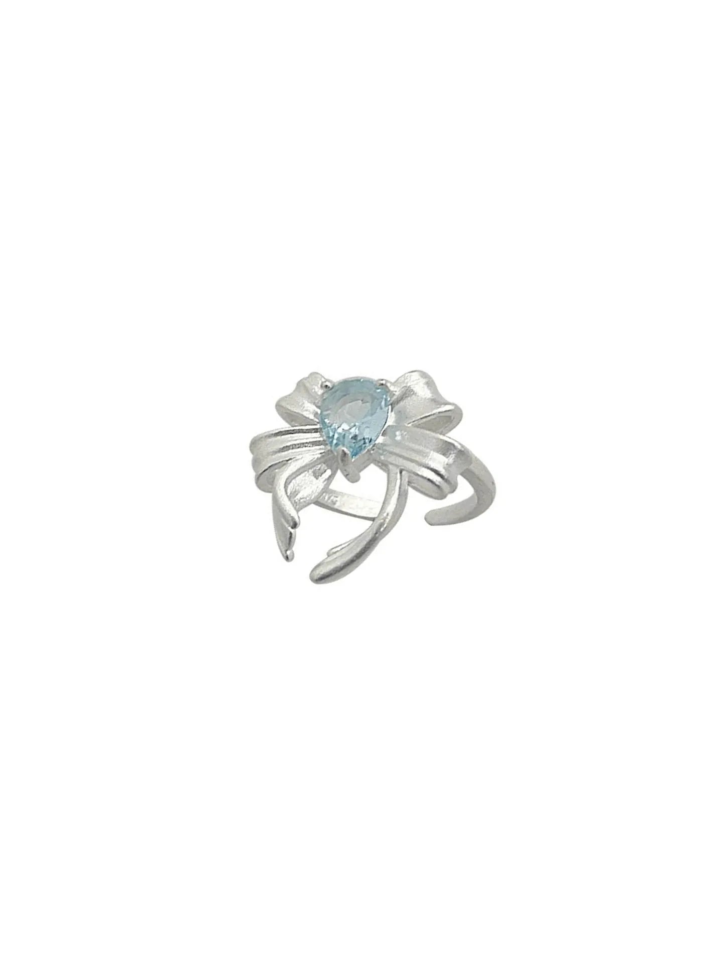 BLUE ZIRCON BOW RING