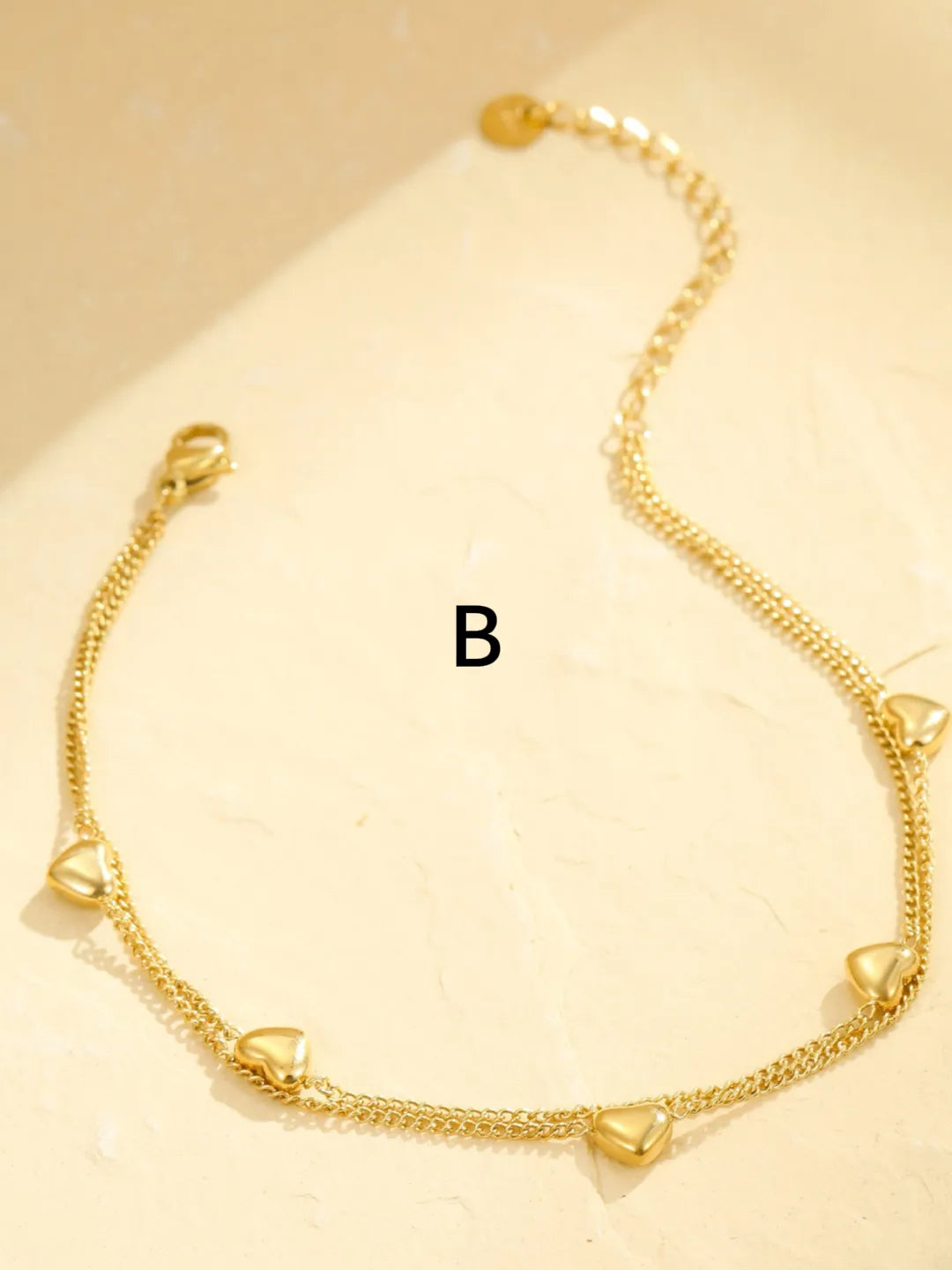 LAYERED HEART ANKLET