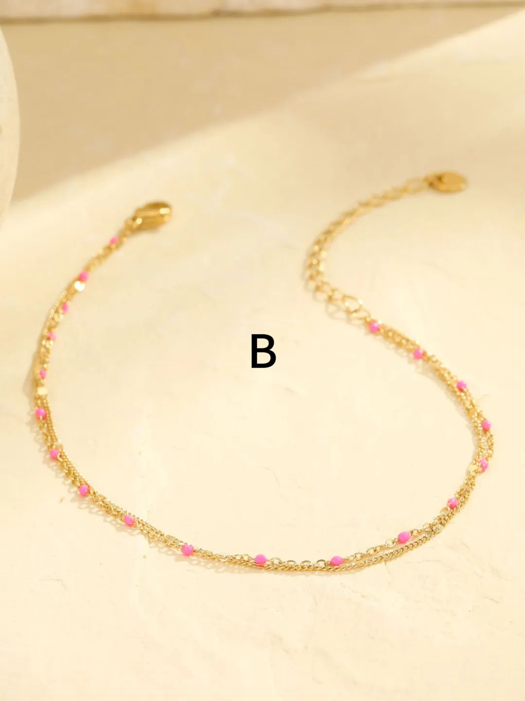 ENAMEL BEADED ANKLET