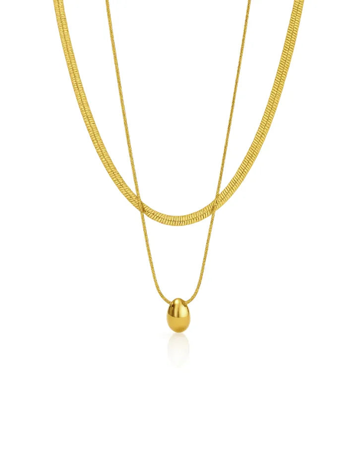 DOUBLE WATERDROP NECKLACE
