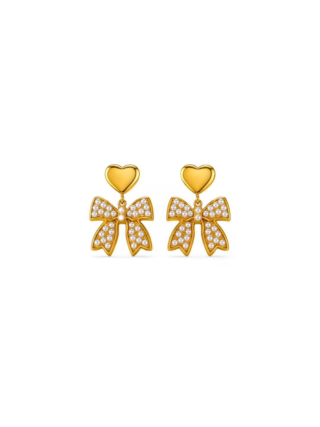 BOW PEARL EARRINGS