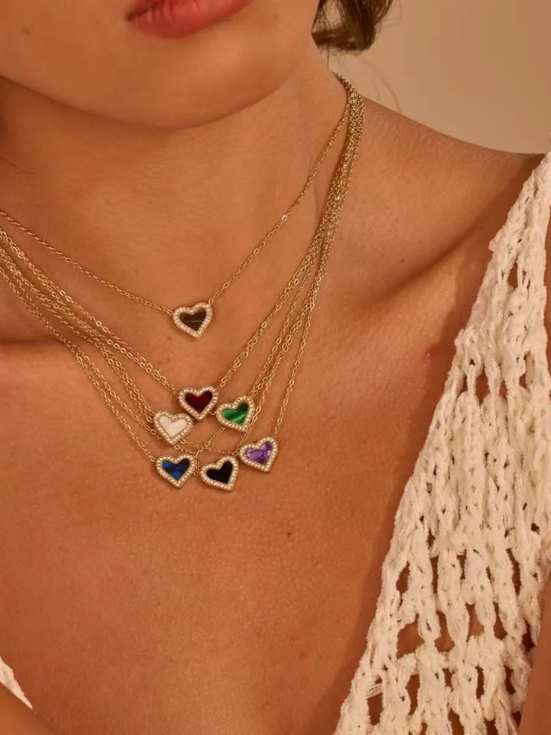 PAVE HEART NECKLACE