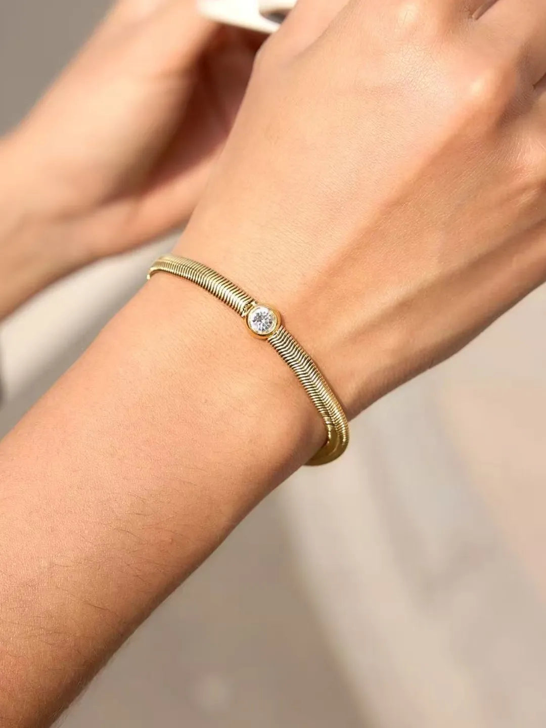 CZ SNAKE CHAIN BRACELET