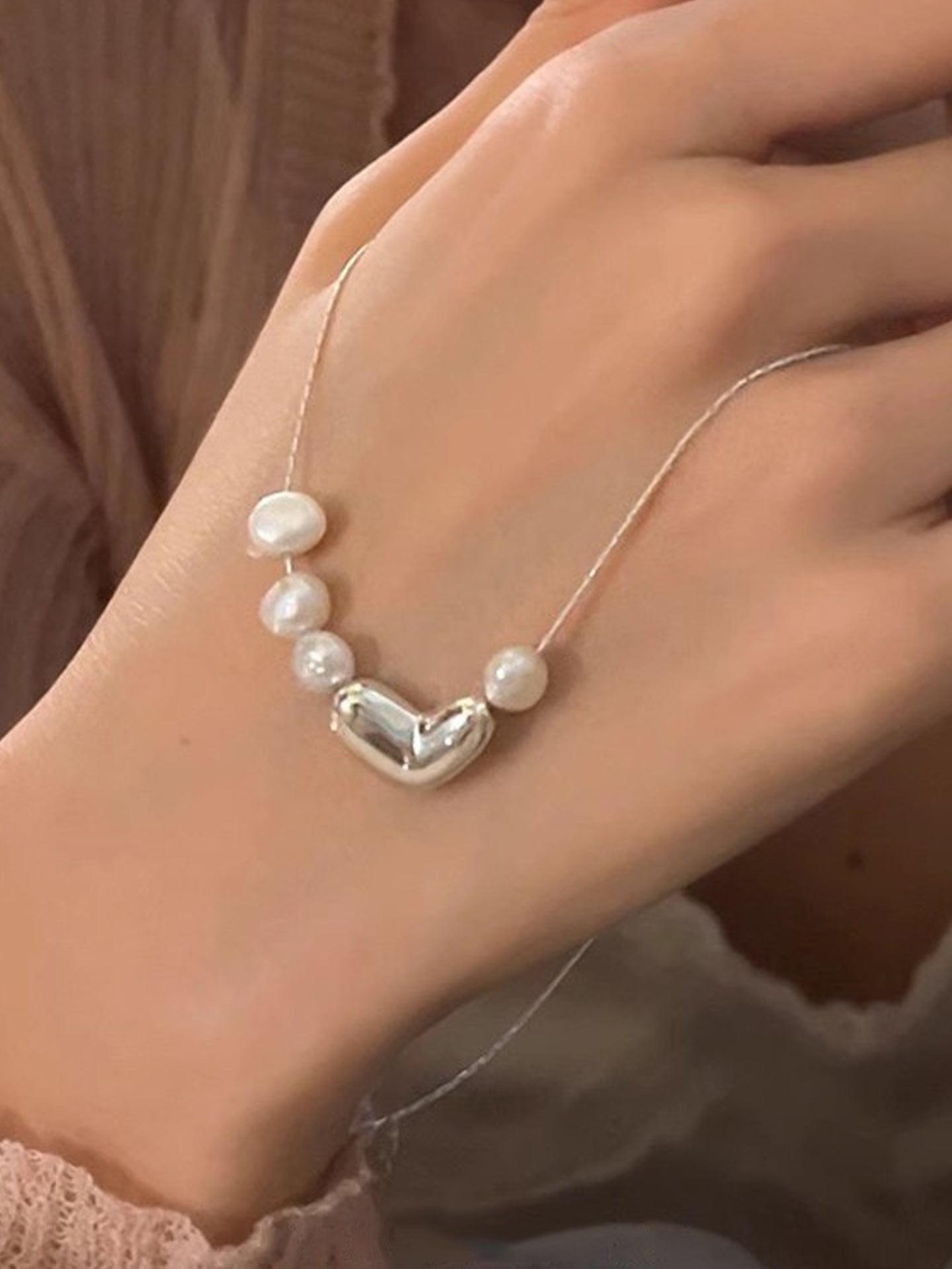 COLLIER DE PERLES MOONWAVE
