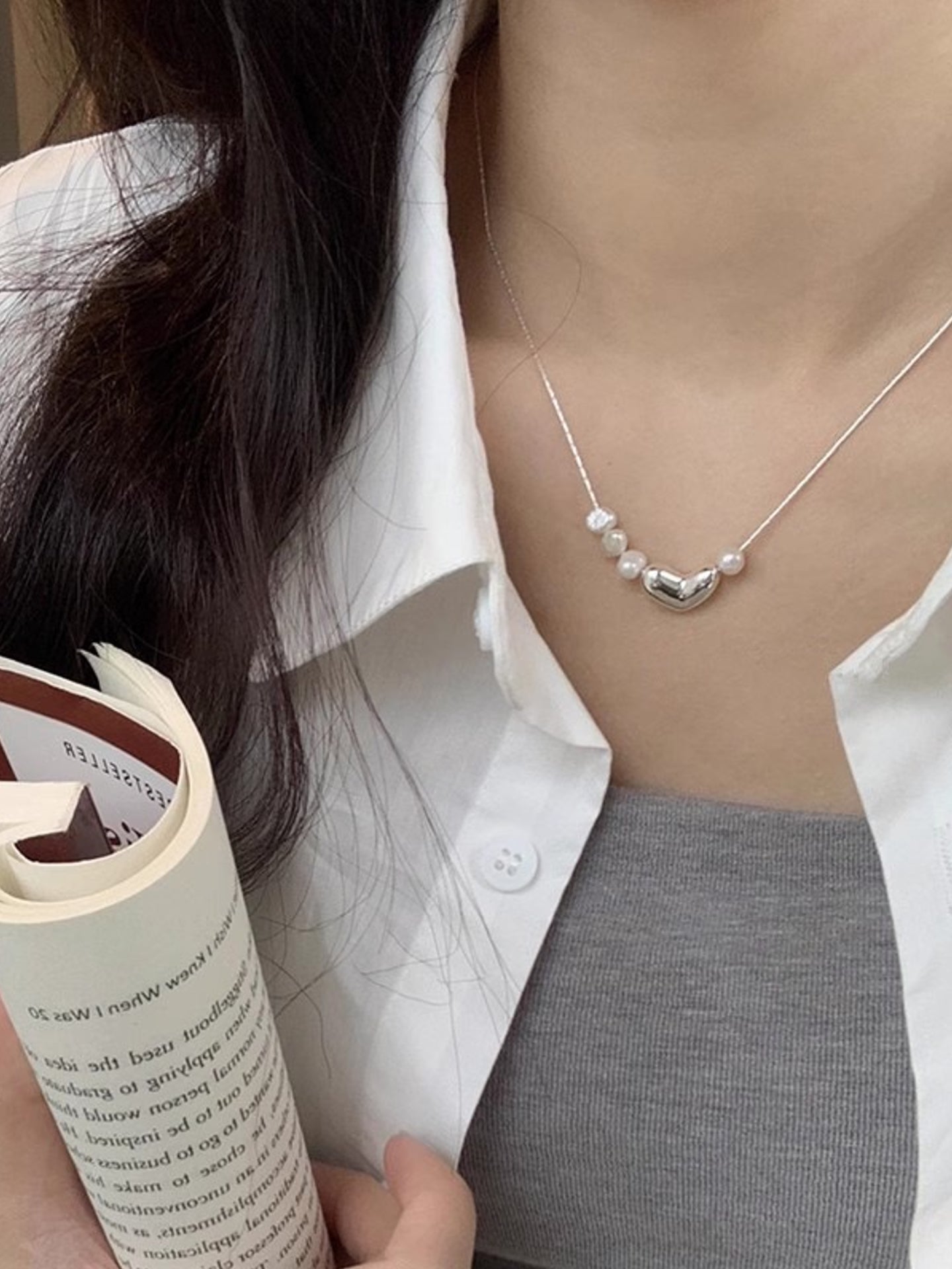 COLLIER DE PERLES MOONWAVE
