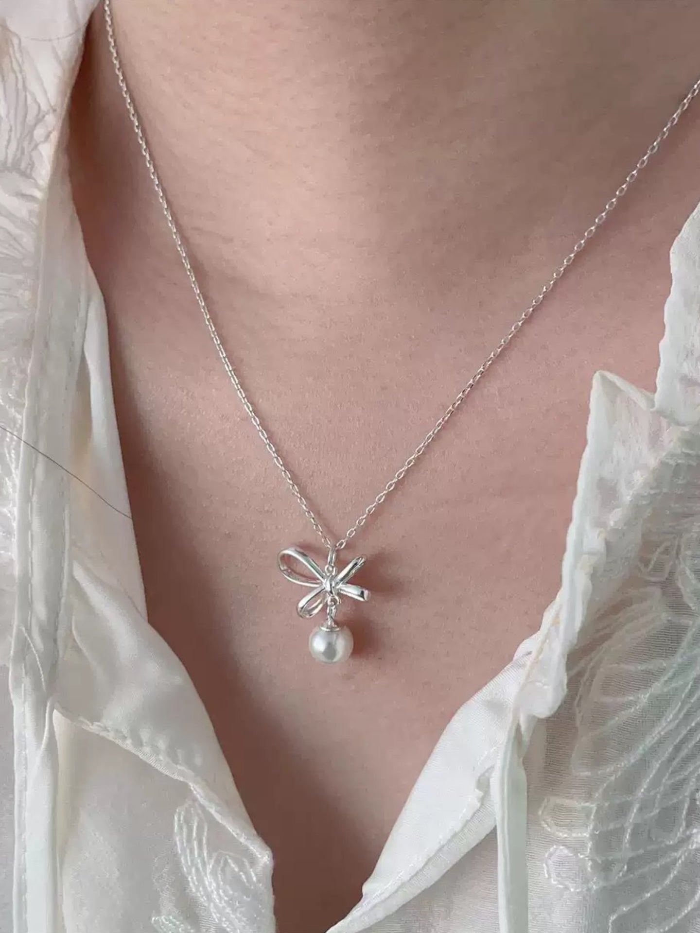 ボウパールネックレス