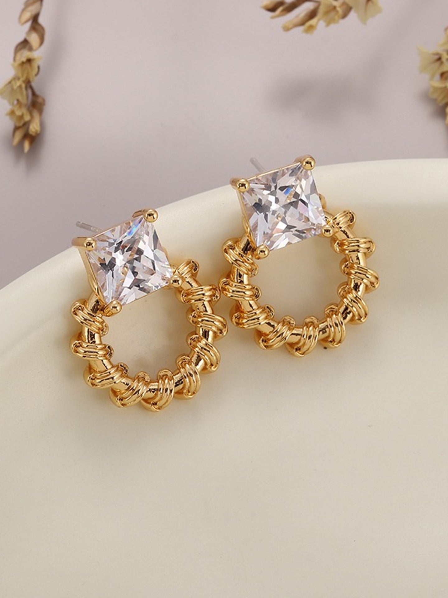 ZIRCON STUD EARRINGS