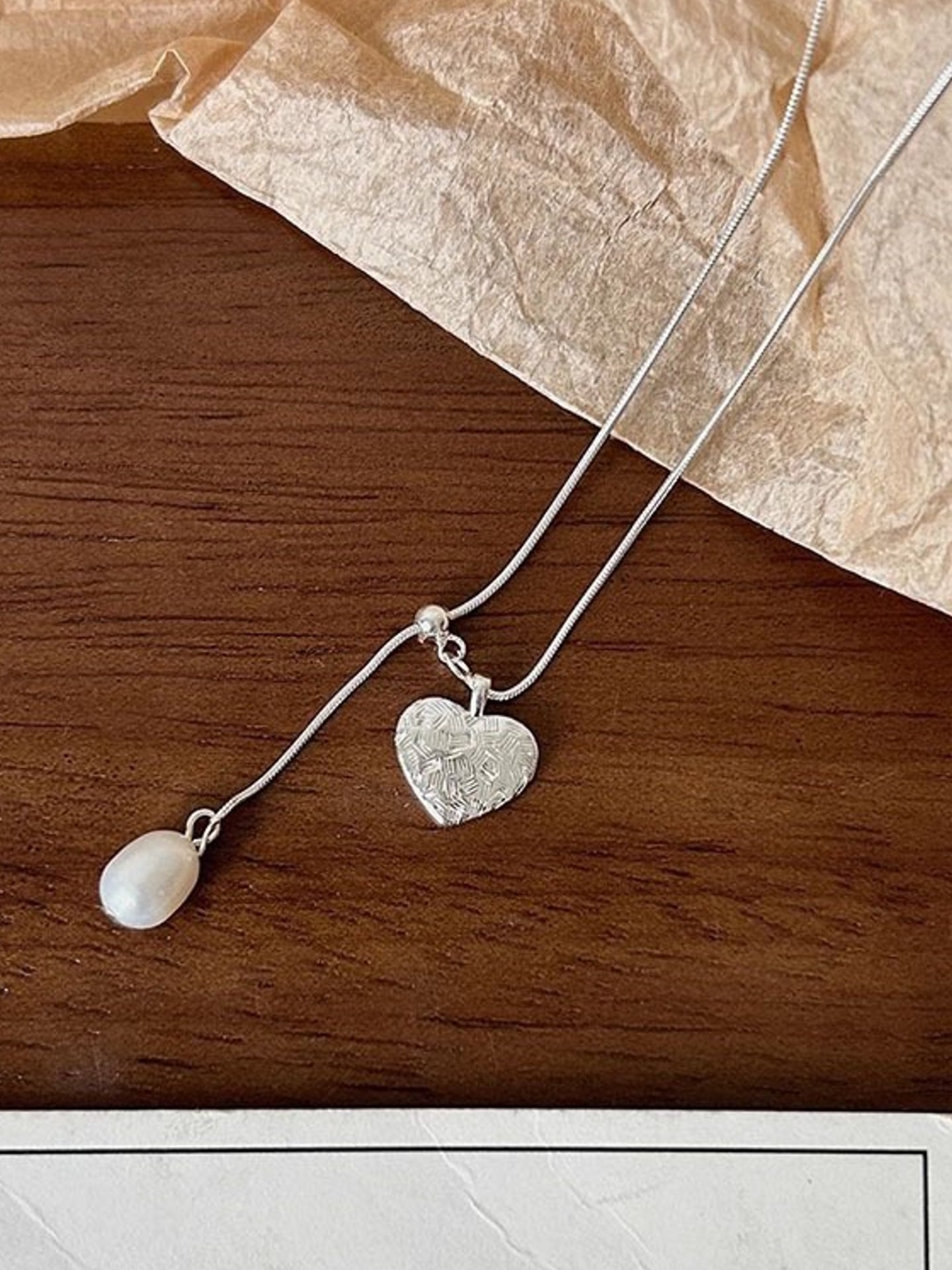 テクスチャードハートフリンジ